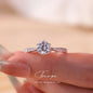 GRA Certified Moissanite Diamond 6 Prong Ring D Color Real 925 Sterling Silver Ring For Women Wedding Fine Jewelry