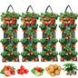 1-4PCS Garden Veranda Supplies Multi-Pocket Strawberry Fruit Cultivation Hanging Plant Grow Bag Outdoor Compost Seedling Planter