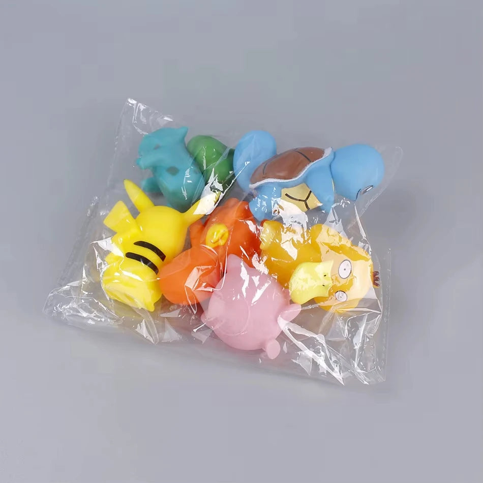 Hot Pokemon Anime Figures Pikachu Toys Model Charmander Psyduck Squirtle Jigglypuff Bulbasaur Kawaii Collect Dolls Kids Gift