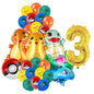Classical Pikachu Birthday Party Decoration Set (Backdrop · Balloons · Tableware · Kids Event Supplies)