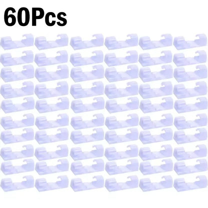 Cable Clips Organizer Drop Wire Holder Cord Management Self-Adhesive Cable Manager Fixed Clamp Wire Winder For Home Office Car