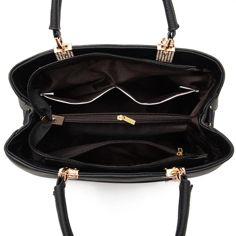 Elegant Messenger Bag – Flower Pendant Shoulder Tote