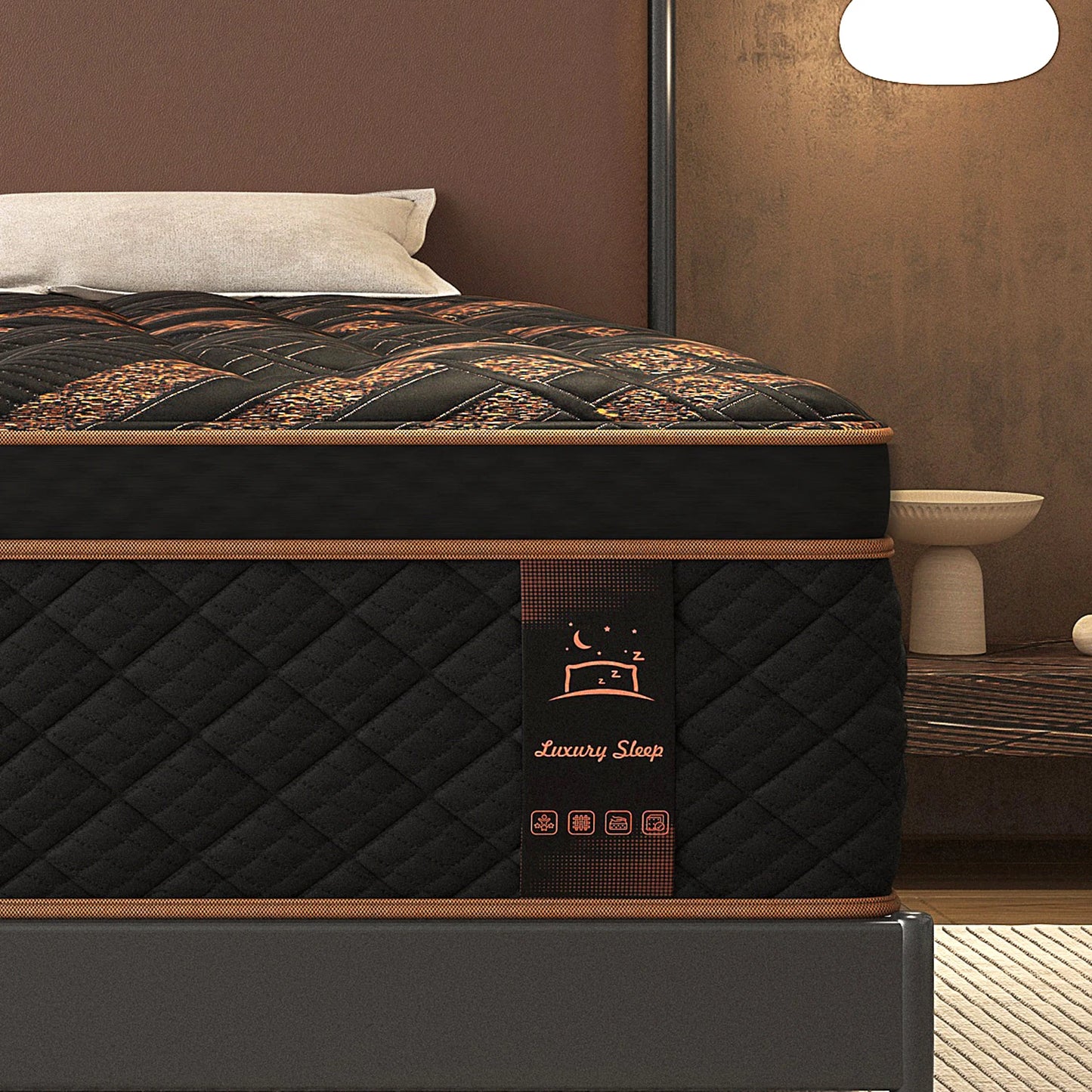 12/14" Hybrid Gel Memory Foam Mattress — Medium Firm, Motion‑Isolating