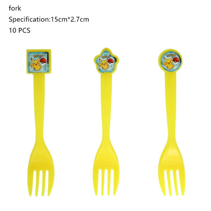 Pikachu Birthday Party Decoration Set (Backdrop · Balloons · Tableware · Kids Party Kit)