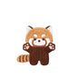 Cute Red Panda Embroidered Patch – Iron‑On Sticker for Kids Clothes
