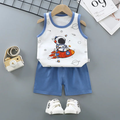 Casual Baby Boy Short Sleeve Sports T-shirt and  Shorts Set