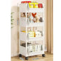 Mobile Multi‑Layer Bookshelf & Bathroom Trolley w/ Wheels