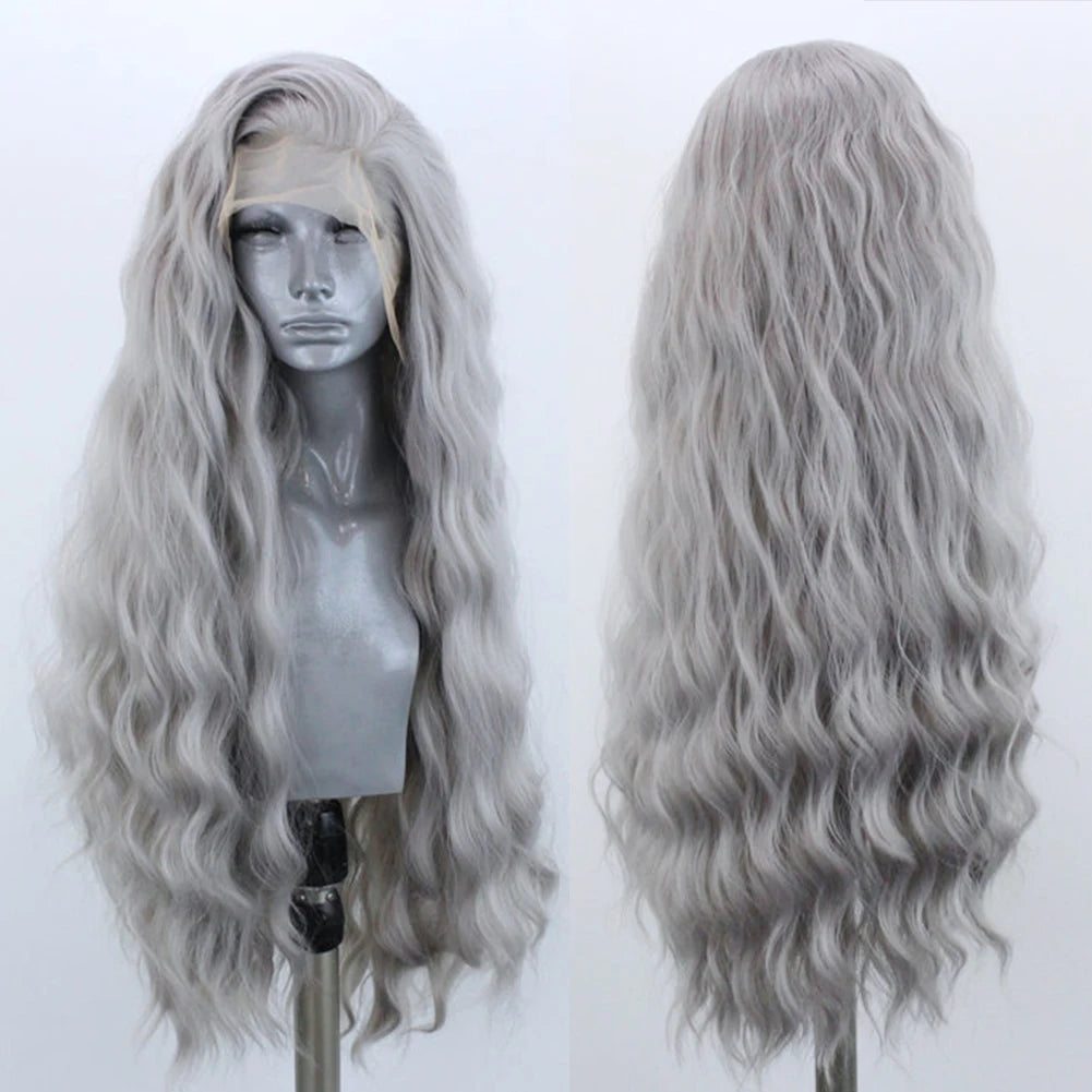 AIMEYA Synthetic Lace Front Wigs for Women Natural Hairline Long Brown Wig Pre Plucked Cosplay