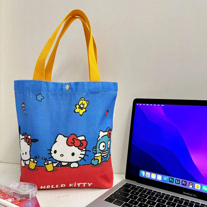 Hello Kitty Spacious Canvas Tote Bag (Kawaii Eco‑Friendly Market Bag)