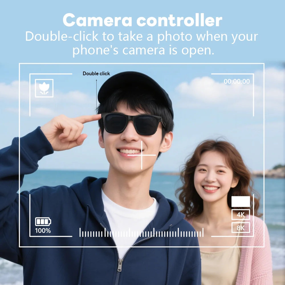 Smart Bluetooth Glasses – Voice Call & Music, UV Polarized