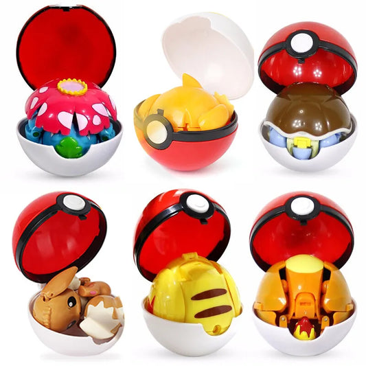 Pokemon Figures Toys Pocket Monsters Ball Model Pikachu Gengar Pokeball Dragonite Snorlax Pokeball poke Action Figures  Toy gift