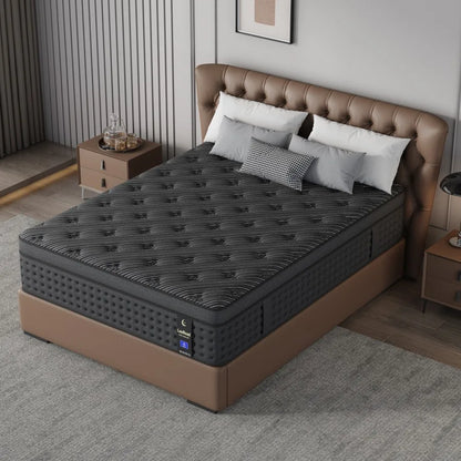 12/14" Hybrid Mattress — Memory Foam + Springs, Multiple Sizes LayRoad