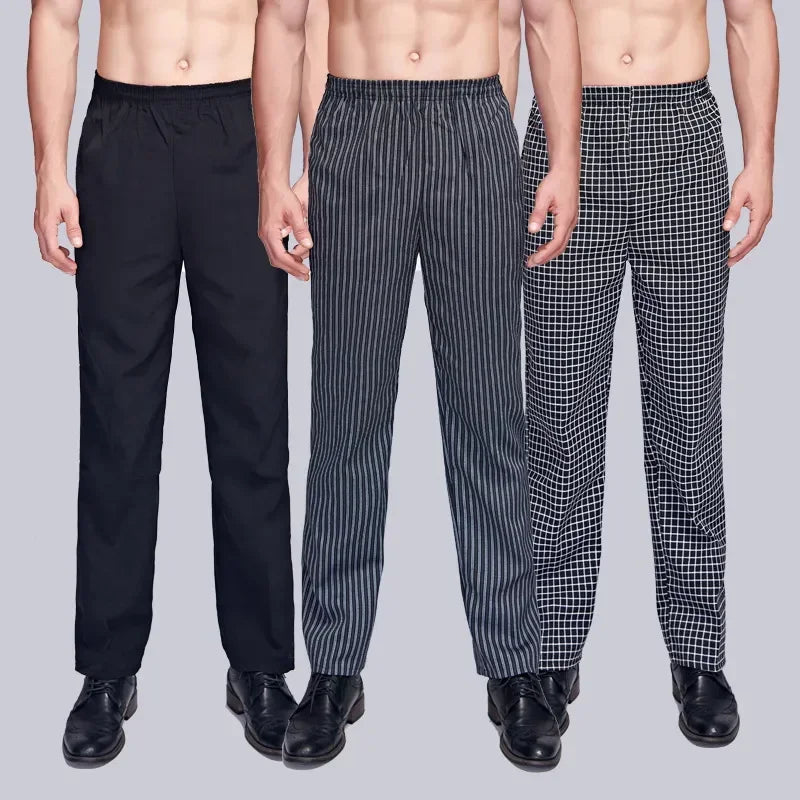 Unisex Chef Pants Cook Chef Pants with Elastic Waist Uniform