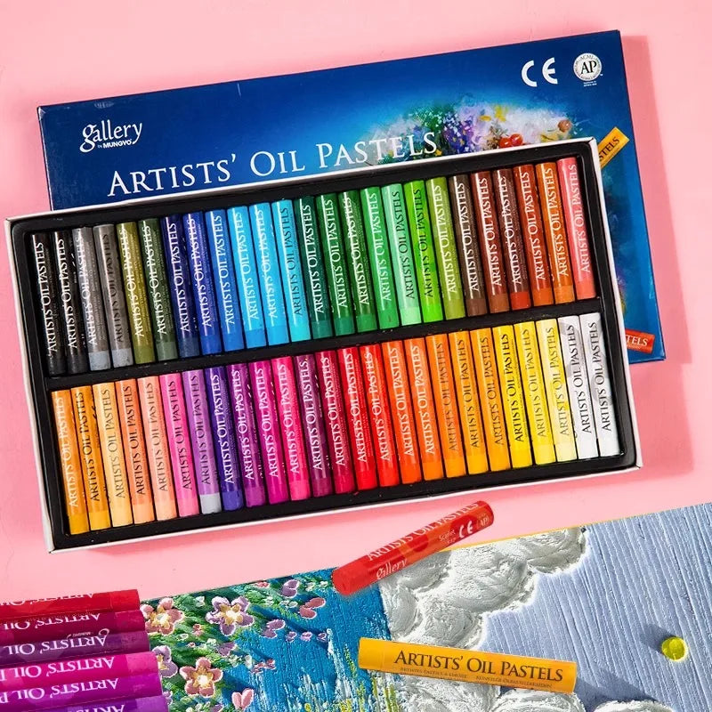 Oil Pastel Soft Stick Set – 25/50‑Color Artist Washable Non‑Toxic Round Pastels