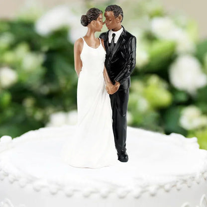 Bride & Groom Resin Cake Topper