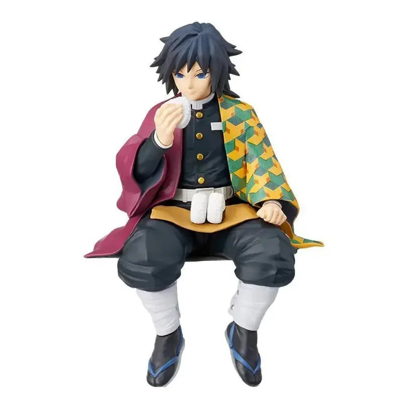 Hot Anime Demon Slayer Sit Eating High Quality Rice Figure All Style Tanjirou Nezuko Kyoujurou Tengen Tokitou Muichirou Figurine
