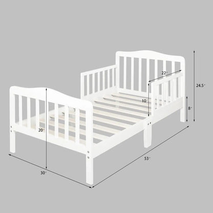 White Toddler Bed Frame – Safety Guardrail