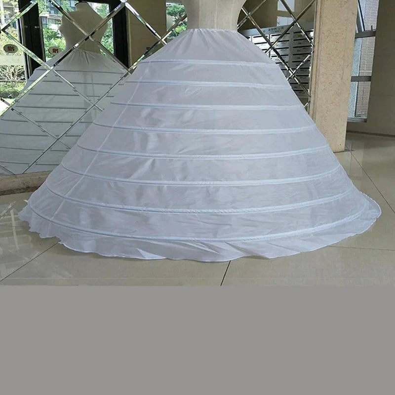 White 8‑Hoop Super Puffy Petticoat (Floor‑Length Ballgown Underskirt) Product Overview