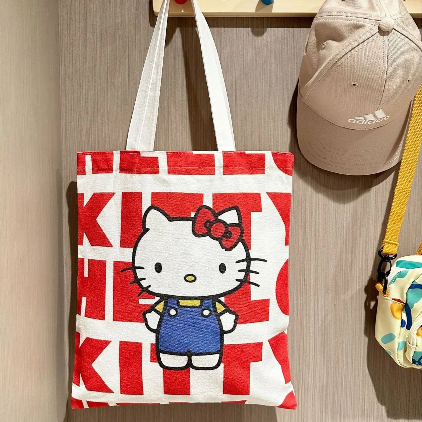 Sanrio Hello Kitty Canvas Shoulder Tote – Large Capacity