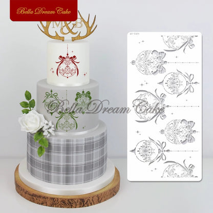 Various Flower Leaf Design Fondant Cake Stencil DIY Royal Cream Border Mold PET Drawing Template Cake Decorating Tools Bakeware