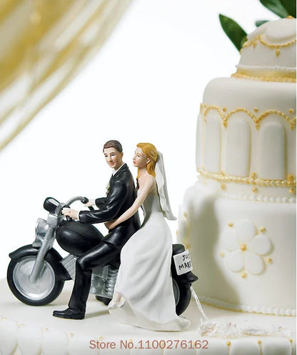 Bride & Groom Funny Wedding Cake Topper Figurine