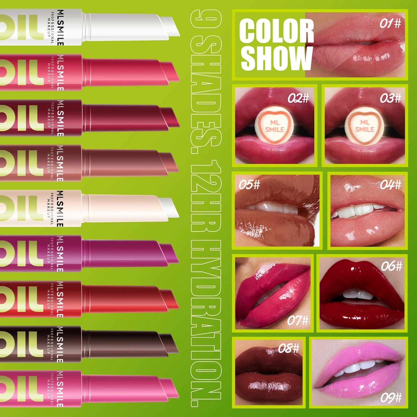 9‑Color Waterproof Matte Lipstick – Long‑Lasting, No‑Stain, Highly Pigmented Velvet Tint