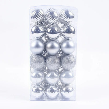 36/24pcs 40mm Merry Christmas Balls Christmas Tree Hanging Ball Ornaments Christmas New Year Party Home Decoration