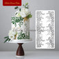 Various Flower Leaf Design Fondant Cake Stencil DIY Royal Cream Border Mold PET Drawing Template Cake Decorating Tools Bakeware
