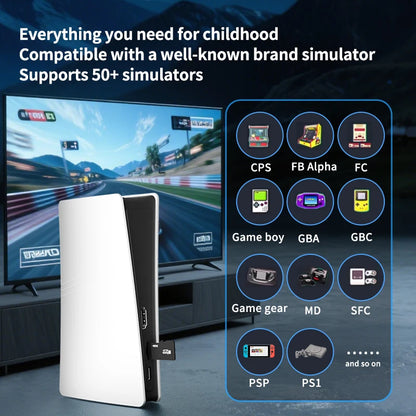 RS5 TV Game Console Dual Stick Wireless Controller Game 20000+64GB Double Joystick 4K Retro Suitable for PC, Android, TV GAME