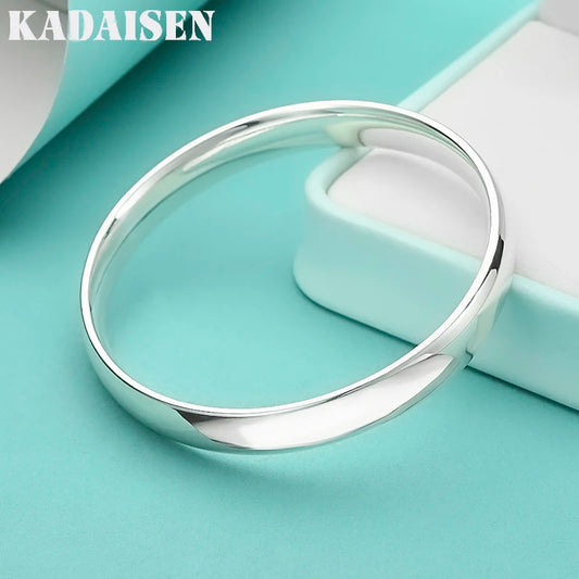 925 Sterling Silver 10mm Smooth Round Bangle – Women’s Wedding & Fashion Jewelry