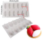 12 Fondant Mold Cavity Silicone Cake Form Quenelle Shaped Mould Mousse Cake Chocolate Decorating Tools Baking Pan Tray