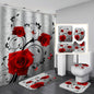 Purple Rose Shower Curtain Polyester Bath Curtain Set 3D Print 180x180 Bathroom Curtain Colorful Flowers Home Decor Dropshipping