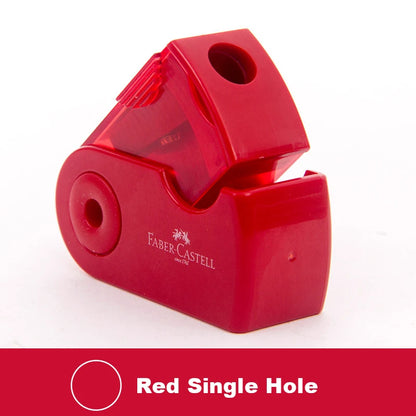 Mini Pencil Sharpener Single Double Hole Black/Red/Blue