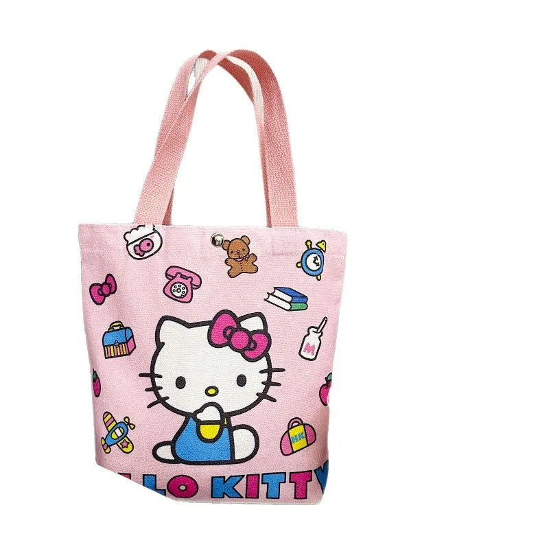 Hello Kitty Spacious Canvas Tote Bag (Kawaii Eco‑Friendly Market Bag)