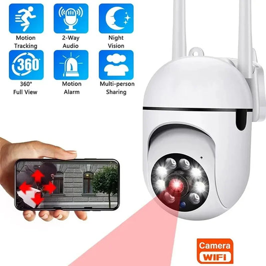 A7 IP Camera Smart Outdoor Home Security WIFI CCTV Surveillance with Color Night Vision Wireless HD 2-Way Audio Camera TF Card