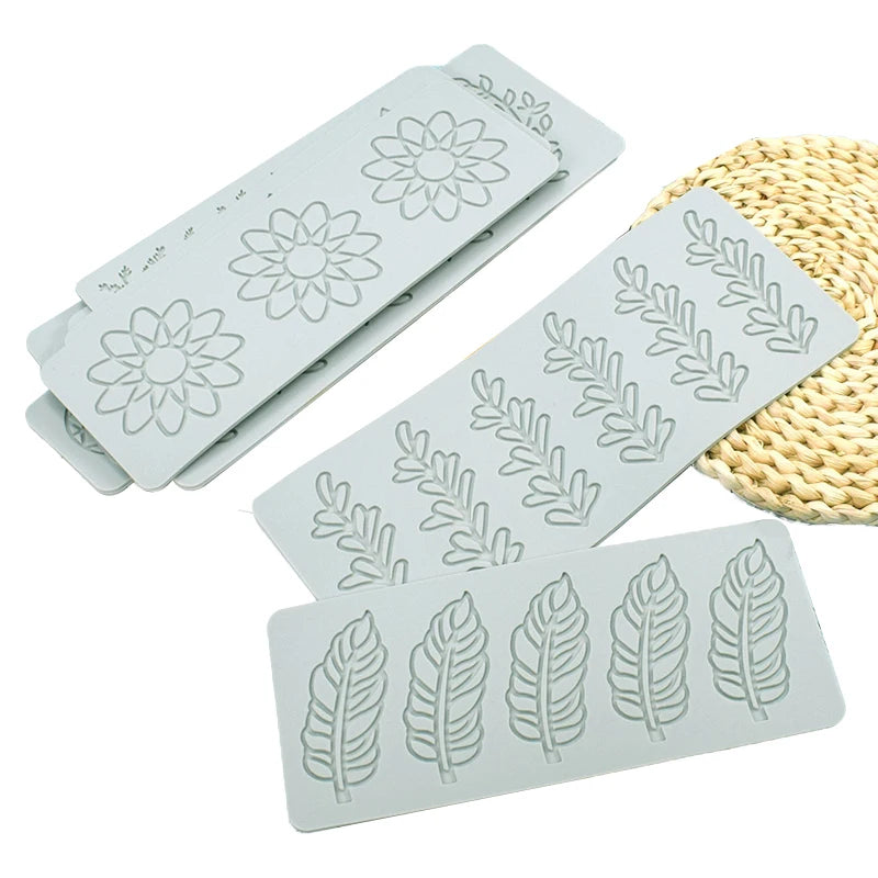 Meibum Fruit and Leaves Design Cake Lace Mat Sugarcraft Silicone Molds Fondant Cake Moulds Dessert Decorating Tools Bakeware
