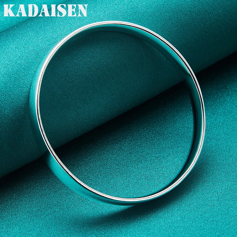 925 Sterling Silver 10mm Smooth Round Bangle – Women’s Wedding & Fashion Jewelry