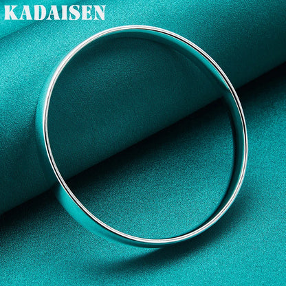 925 Sterling Silver 10mm Smooth Round Bangle – Women’s Wedding & Fashion Jewelry