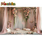 Mocsicka Photography Background Spring Indoor Wreath Cradle Decor Wedding Maternity Adult Kids Portrait Backdrop Photo Studio