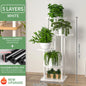 Wooden 4/5/6‑Tier Plant Stand – Multi‑Pot Display