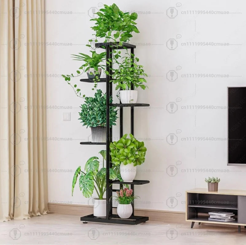 6‑Tier Floor Plant Stand, 7 Pots, 108cm