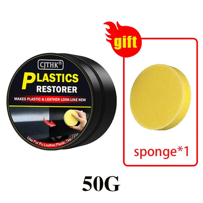 Car Plastic Restorer Auto Interior Panel Renewal Wax Coating Leather Plastic Rubber Polish Repair Auto Reconditioning Cream Care