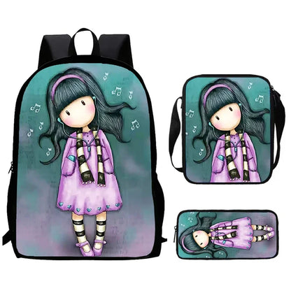Santoro Gorjuss Kids School Backpack Set – Lightweight Backpack, Shoulder Bag & Pencil Case