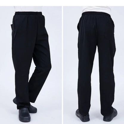 Unisex Chef Pants Cook Chef Pants with Elastic Waist Uniform