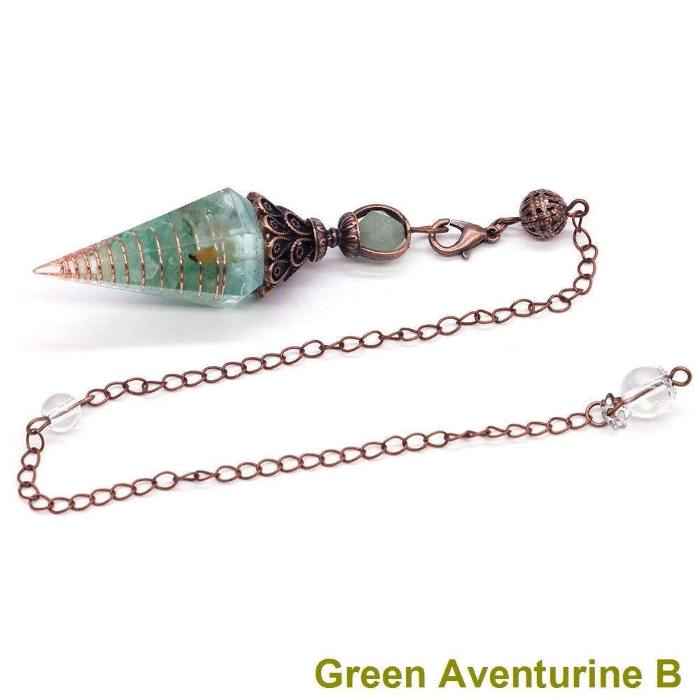 Crystal Healing Stone Quartz Pendulums Spiritual Hexagonal Pointed Resin Witchcraft Supplies Balancing Accessories Divination