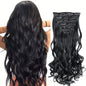 Clip In Hair Extensions 7 PCS Full Head 22-Inch-Long Curly Wavy Synthetic Hair Pieces