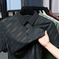 Men's Business Casual Short Sleeved Printed Polo Shirt Fashionable Breathable Comfortable and Versatile Top