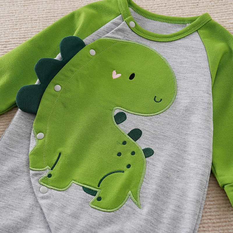 Baby Boys Dinosaur 3D Comfortable Bodysuit
