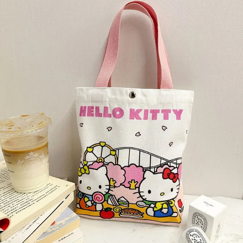 Hello Kitty Spacious Canvas Tote Bag (Kawaii Eco‑Friendly Market Bag)