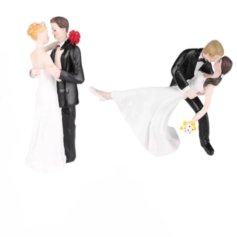Humorous Wedding Couple Cake Figurine